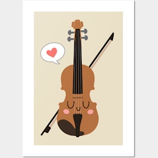 violin love Posters and Art